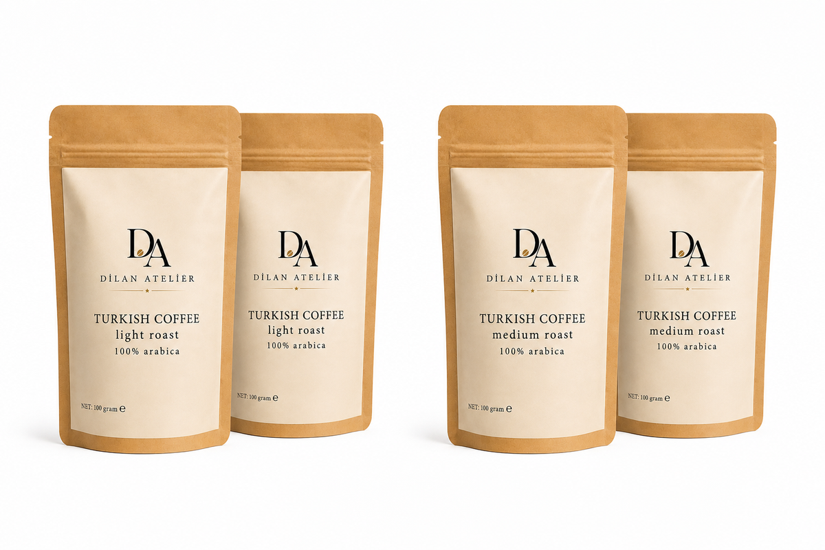 Turkish coffee medium & light roast set 4 packs